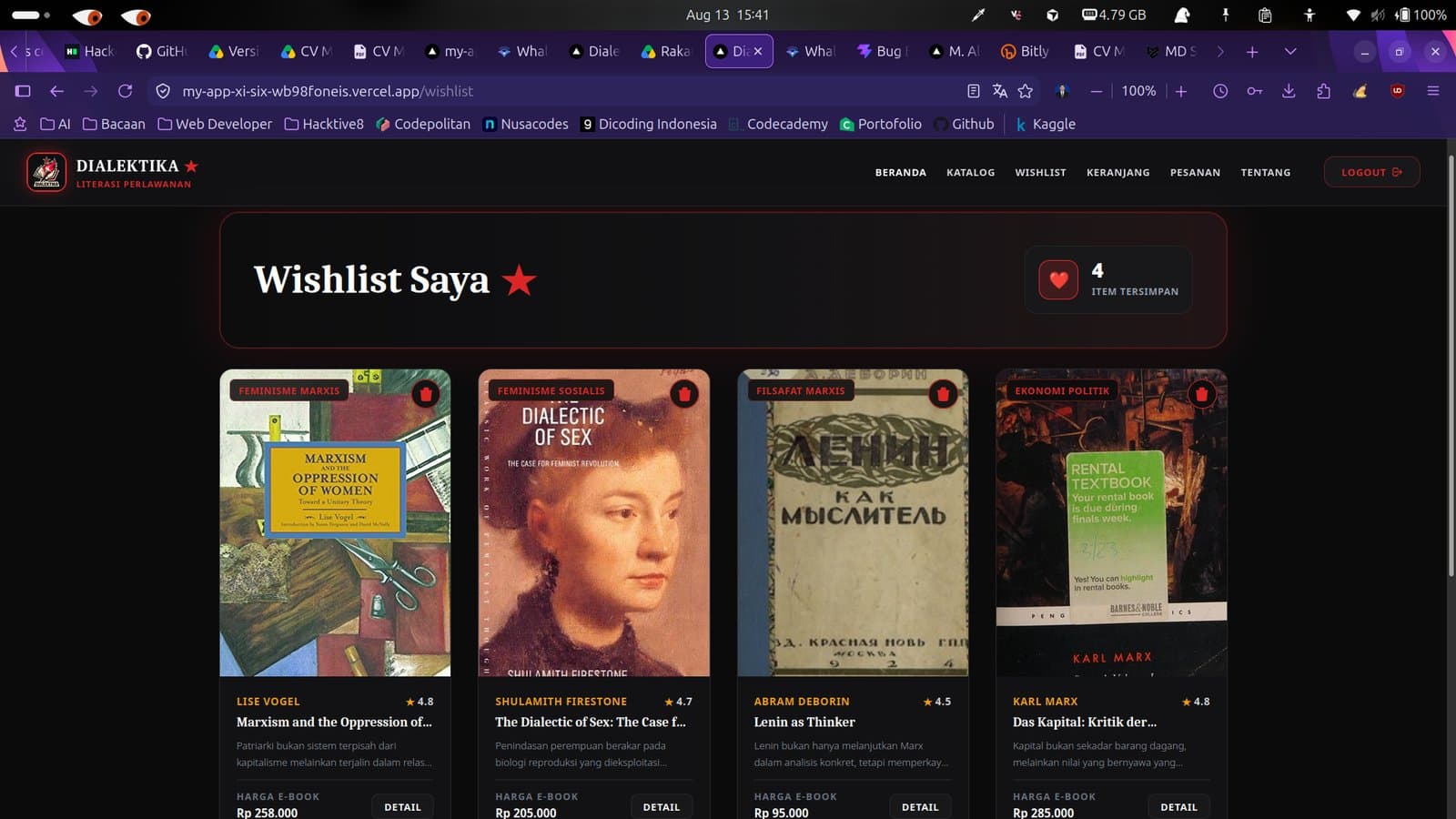 Dialektika product detail and commerce UI