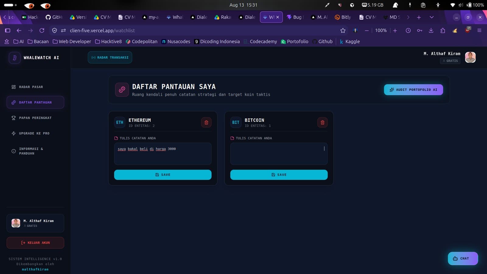 WhaleWatch AI paper trading and markets